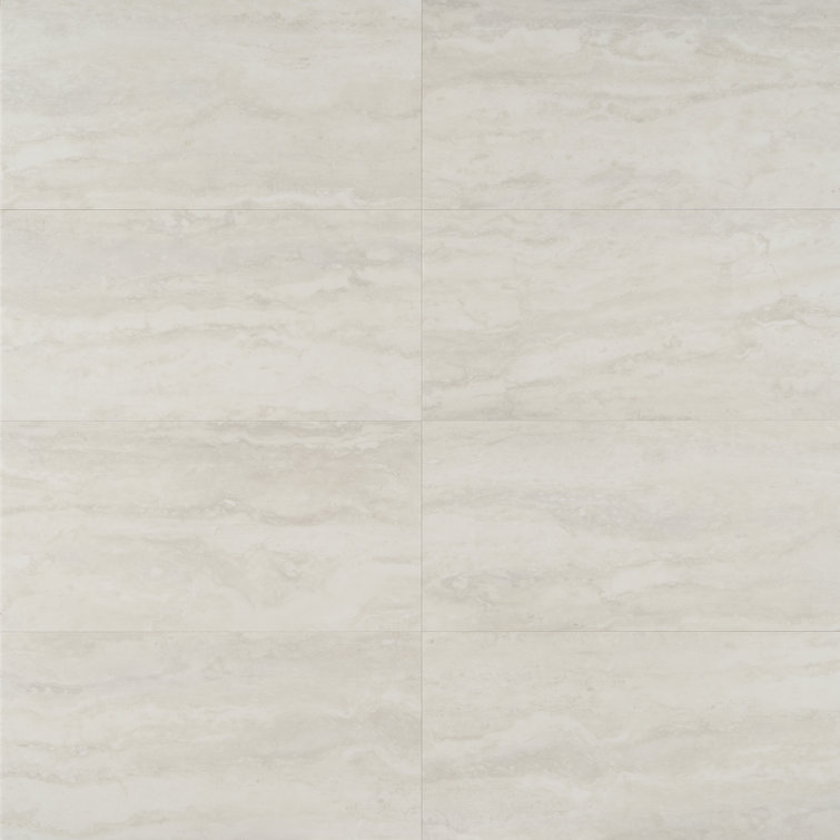 Elmdale Large Format Off-White Vinyl Tile with Water Protection