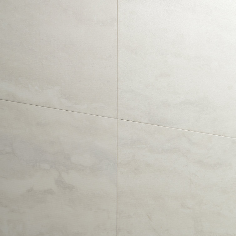 Elmdale Large Format Off-White Vinyl Tile with Water Protection