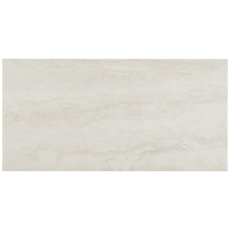 Elmdale Large Format Off-White Vinyl Tile with Water Protection