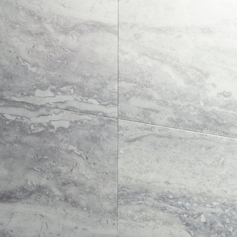 Elmdale Gray 24'' x 12'' Vinyl Tile with Stone Look