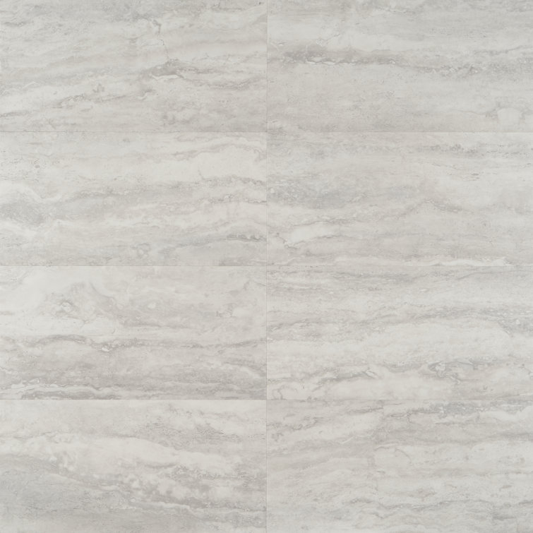 Elmdale Light Gray Wide Plank Vinyl Tile with Water Protection