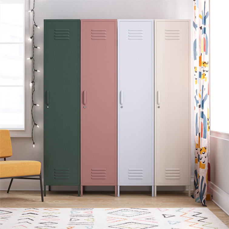 Powder Blue Tall Metal Locker Storage Cabinet with Adjustable Shelves