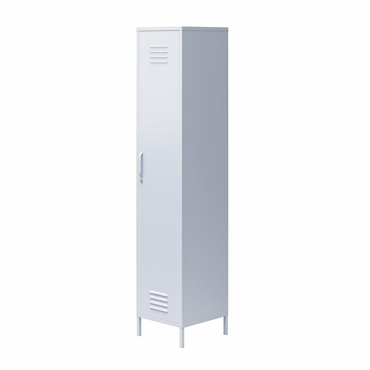 Powder Blue Tall Metal Locker Storage Cabinet with Adjustable Shelves