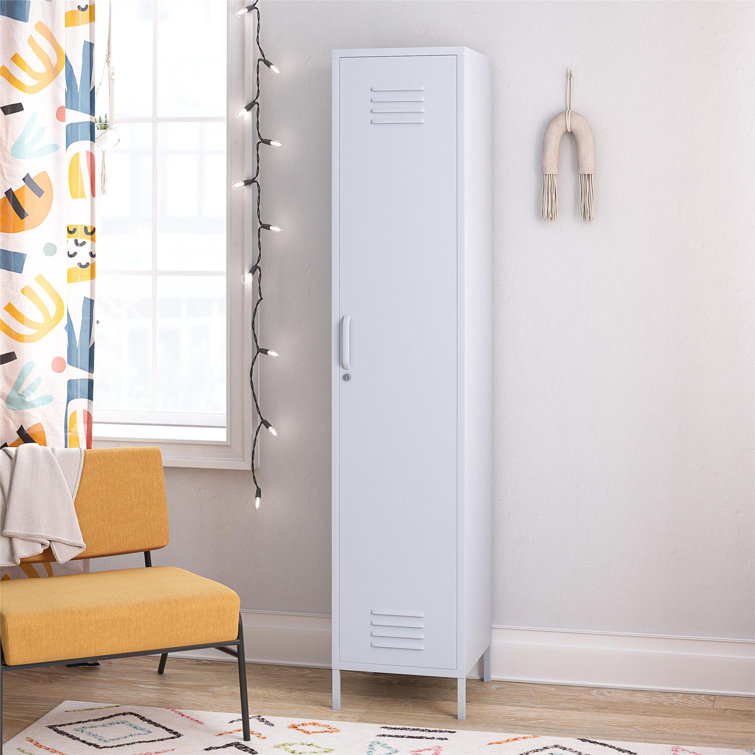 Powder Blue Tall Metal Locker Storage Cabinet with Adjustable Shelves