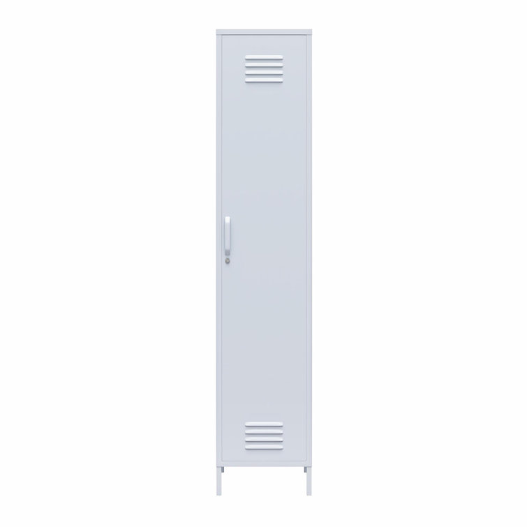 Powder Blue Tall Metal Locker Storage Cabinet with Adjustable Shelves