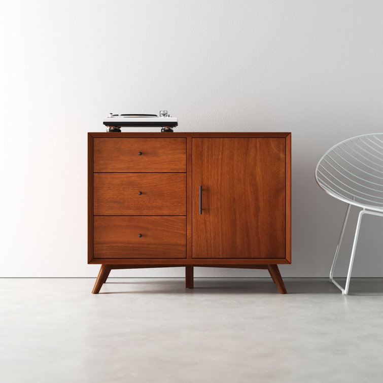 Acorn Brown 40" Mahogany Solid Wood Mid-Century Accent Cabinet