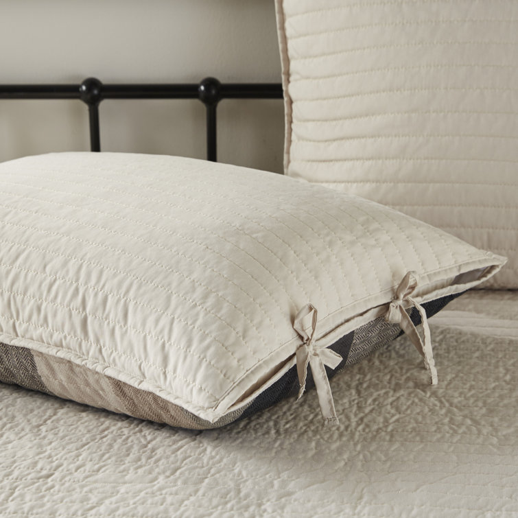 Neutral Plaid Reversible Polyester Daybed Cover Set