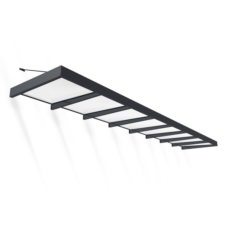 Sophia XL Gray Aluminum and Acrylic Door Awning