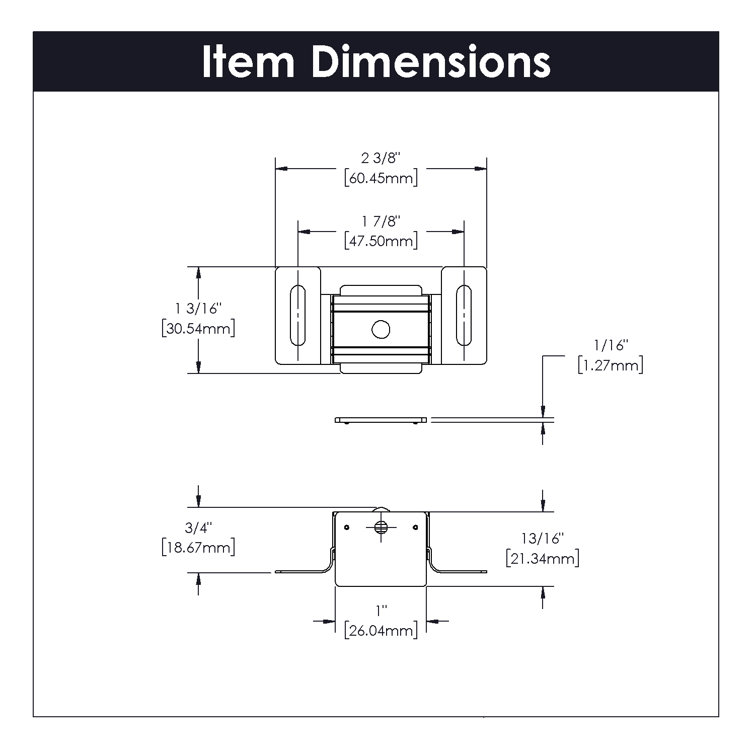 Silver Steel Magnetic Cabinet Door Catch