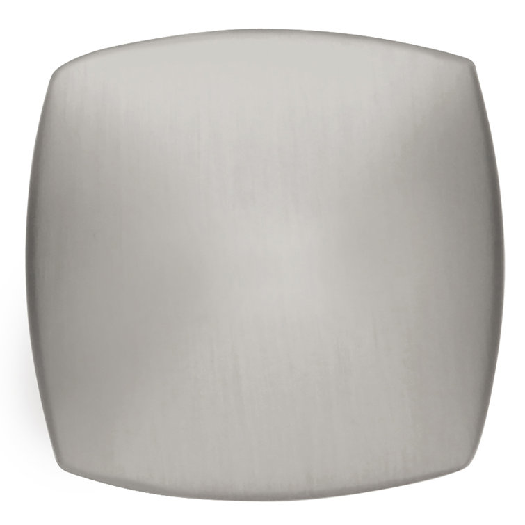 Brushed Nickel Square Modern Cabinet Knob with Mounting Hardware