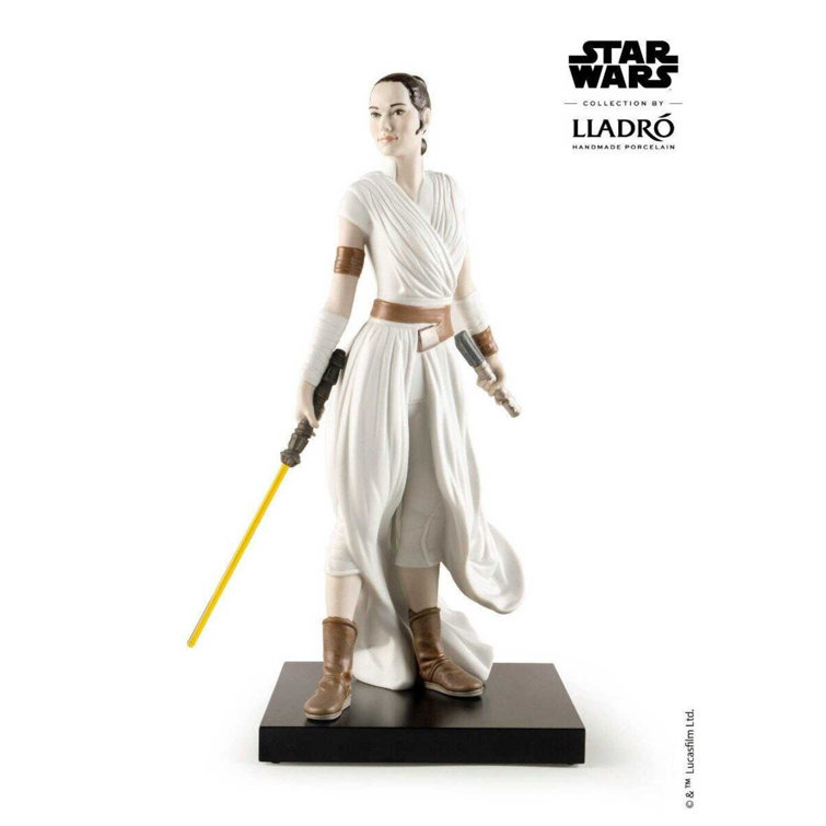 Handcrafted White and Brown Porcelain Rey Figurine