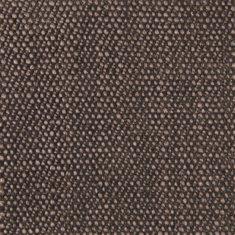 Chocolate Brown Linen and Mohair Tuxedo Chair with Metal Legs