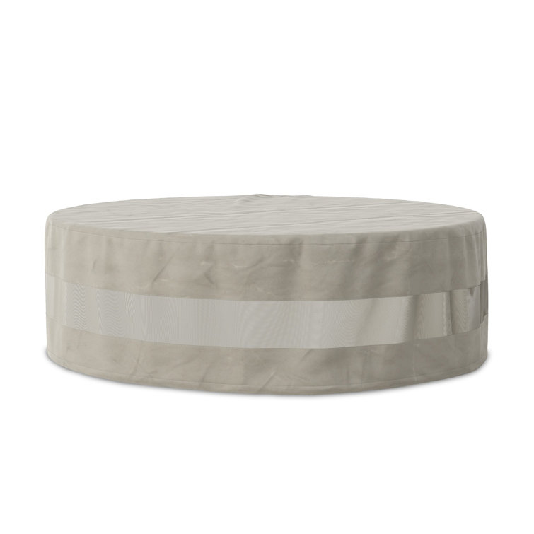 Beige Water-Resistant Round Patio Table Cover