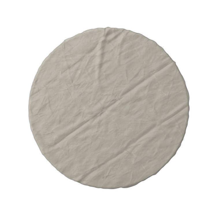 Beige Water-Resistant Round Patio Table Cover