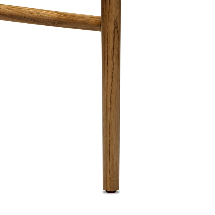 Natural Ash Wood Bar Stool with Paper Cord Seat