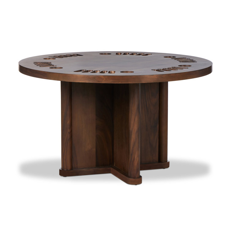 Mayfield Dark Walnut Round Poker Table