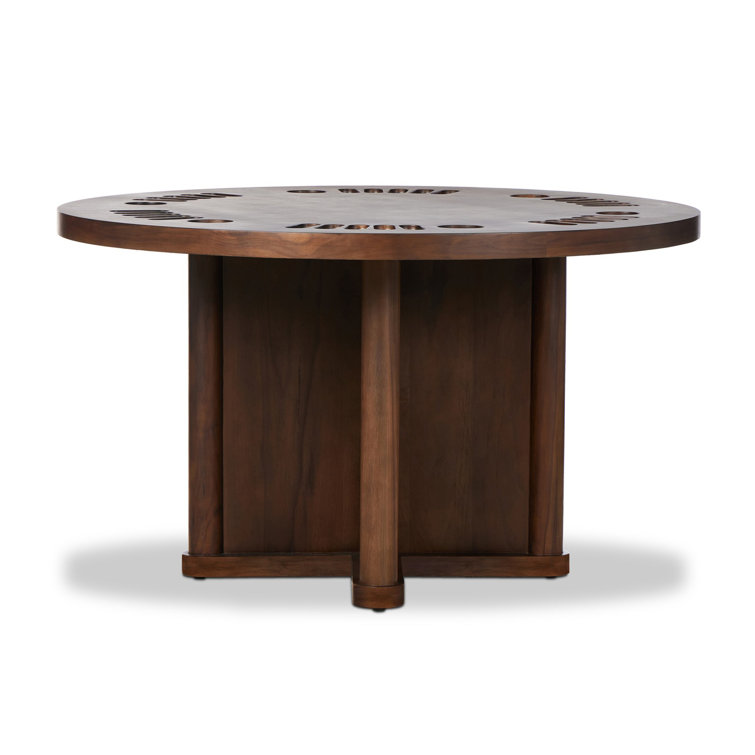 Mayfield Dark Walnut Round Poker Table