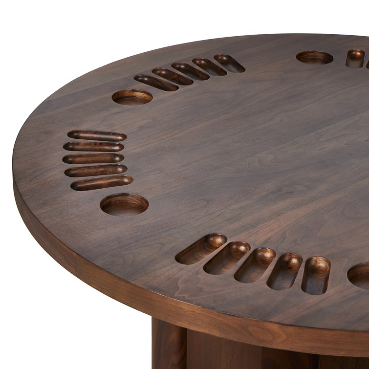 Mayfield Dark Walnut Round Poker Table