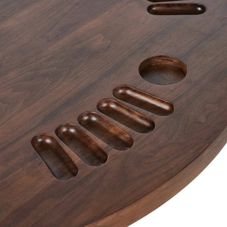 Mayfield Dark Walnut Round Poker Table