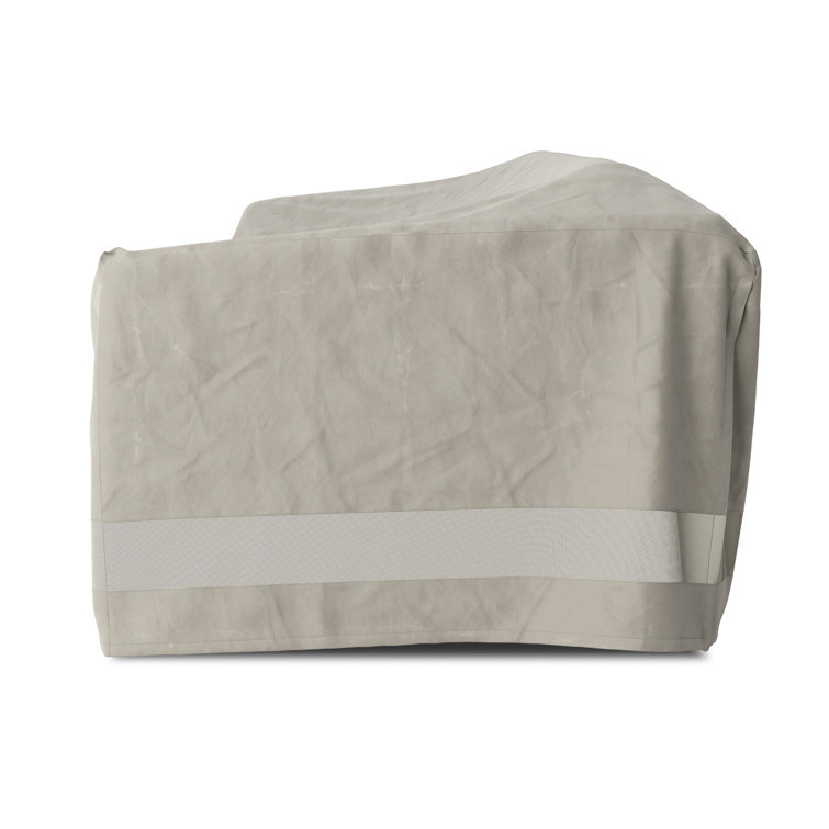 Beige Water-Resistant Outdoor Patio Sofa Cover with Zipper