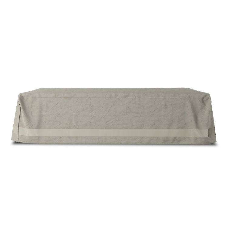 Beige Water-Resistant Outdoor Patio Sofa Cover with Zipper