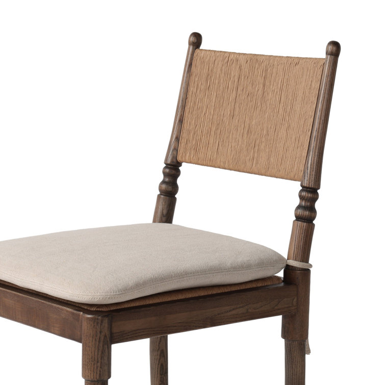 Broadway Dune Wood and Leather Counter Stool