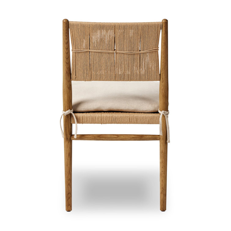 Dune Natural Wood Side Chair with Linen Cushion