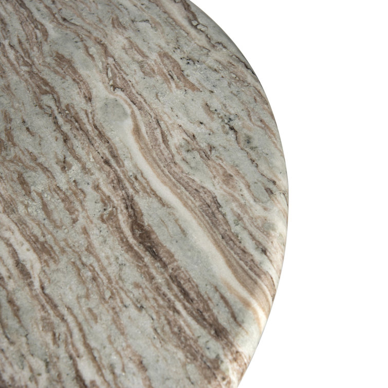 Figueroa Round Marble Dining Table with Sculpted Pedestal