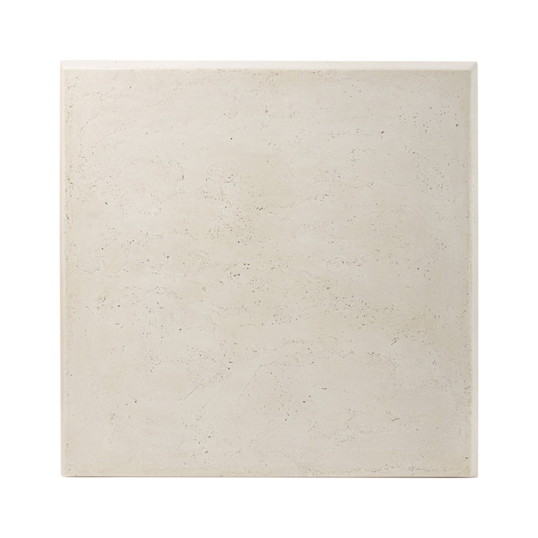 Aged White Concrete Square Outdoor Coffee Table