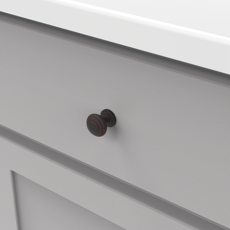 1-Inch Satin Nickel Round Cabinet Knob with Mounting Hardware