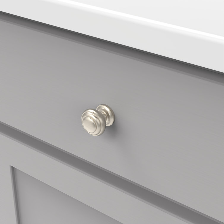 Satin Nickel Round Mushroom Cabinet Knobs 10-Pack