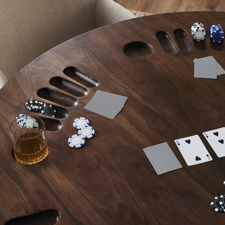 Mayfield Dark Walnut Round Poker Table