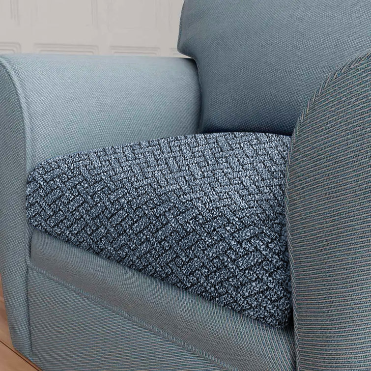 Venezia Blue Stretch T-Cushion Sofa Slipcover