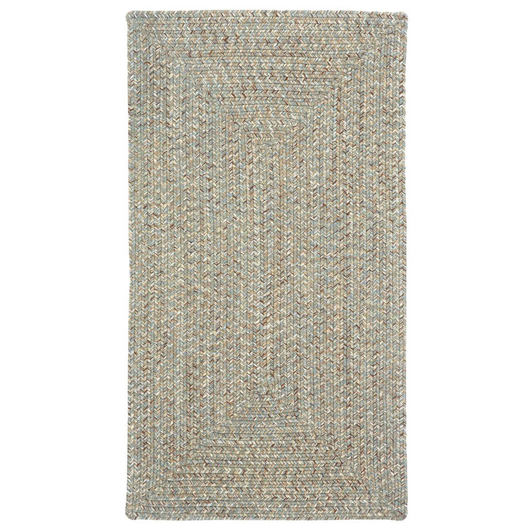 Sea Glass Spa 3'x5' Handmade Reversible Braided Rug