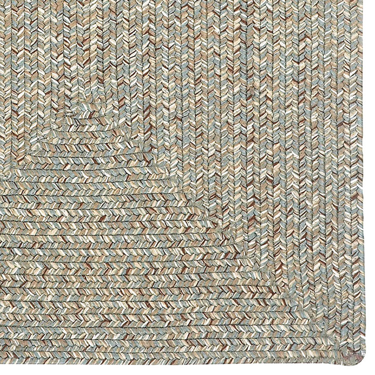 Sea Glass Spa 3'x5' Handmade Reversible Braided Rug
