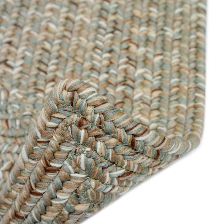 Sea Glass Spa 3'x5' Handmade Reversible Braided Rug