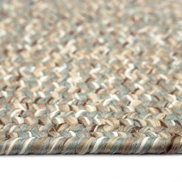 Sea Glass Spa 3'x5' Handmade Reversible Braided Rug