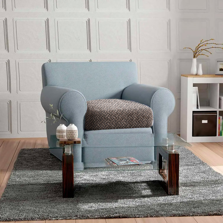 Venezia Brown Stretch T-Cushion Sofa Slipcover