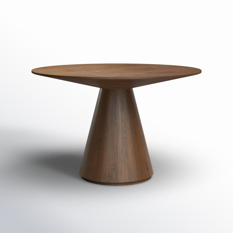 Royale 47" Round Walnut Dining Table for Eight