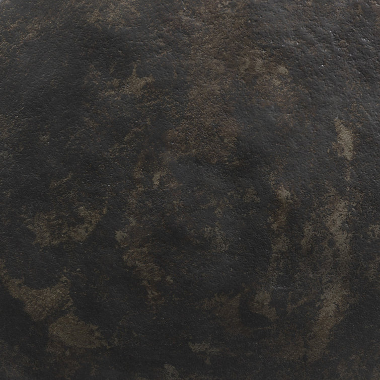 Distressed Bronze 22'' Aluminum Pedestal Side Table
