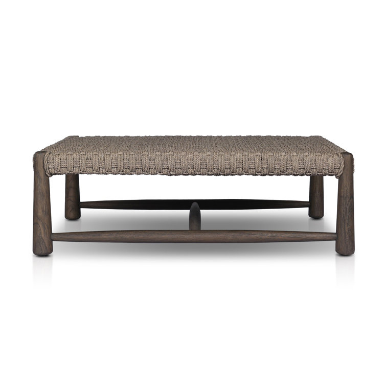 Savio Brown Woven Square Outdoor Coffee Table