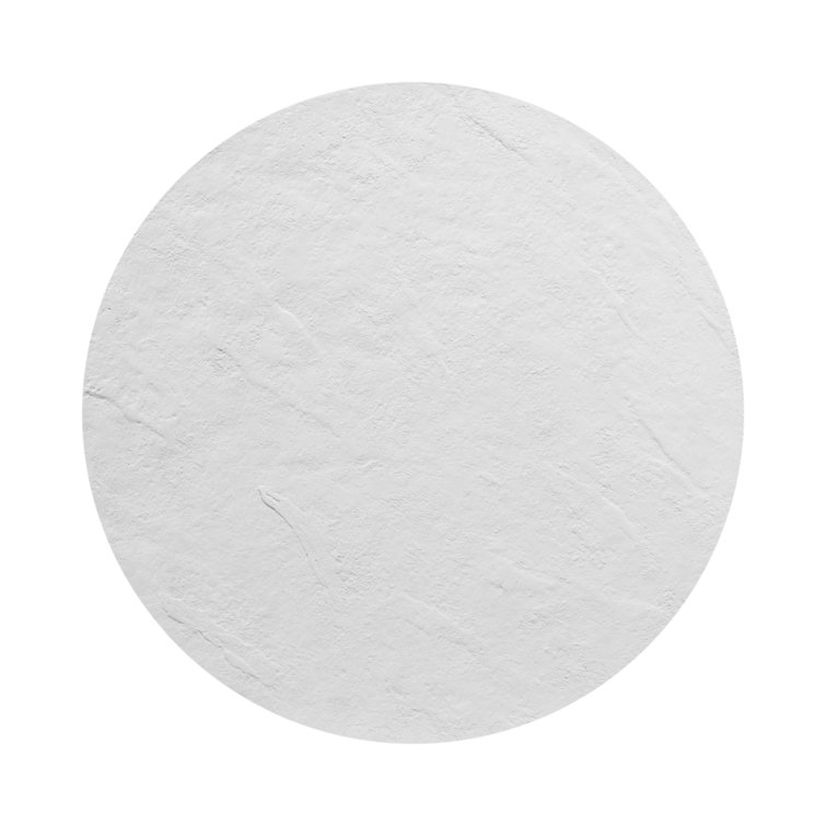 Paz White Plaster Indoor/Outdoor Round Side Table