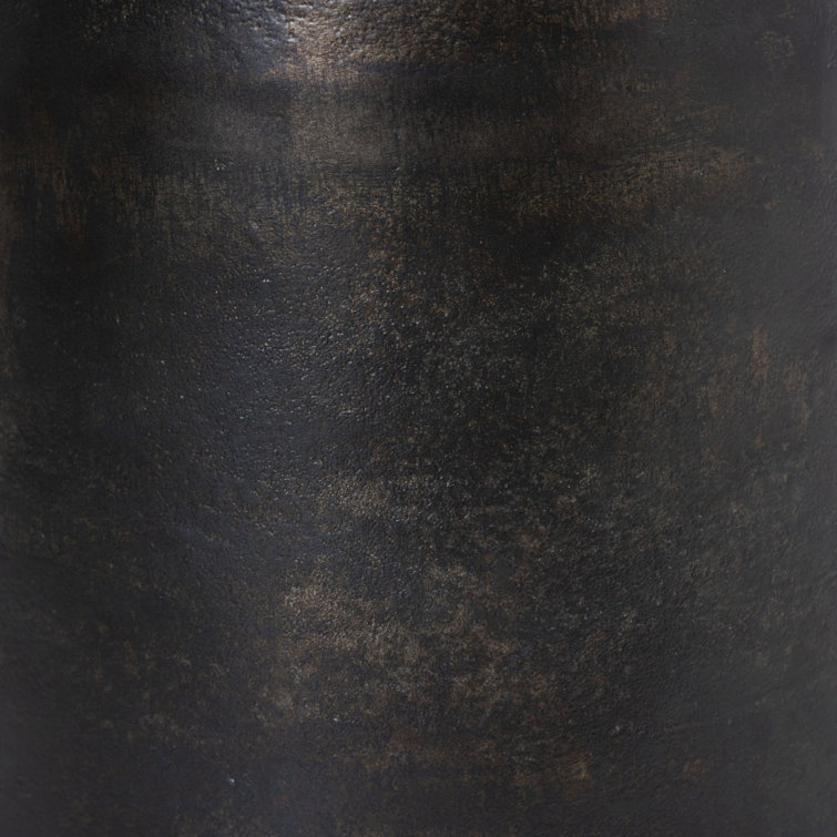 Distressed Bronze 22'' Aluminum Pedestal Side Table