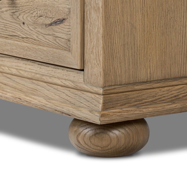 Geoffrey Wide Worn Oak Veneer Dresser with Levelers