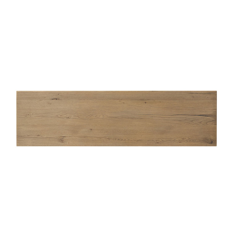 Geoffrey Wide Worn Oak Veneer Dresser with Levelers