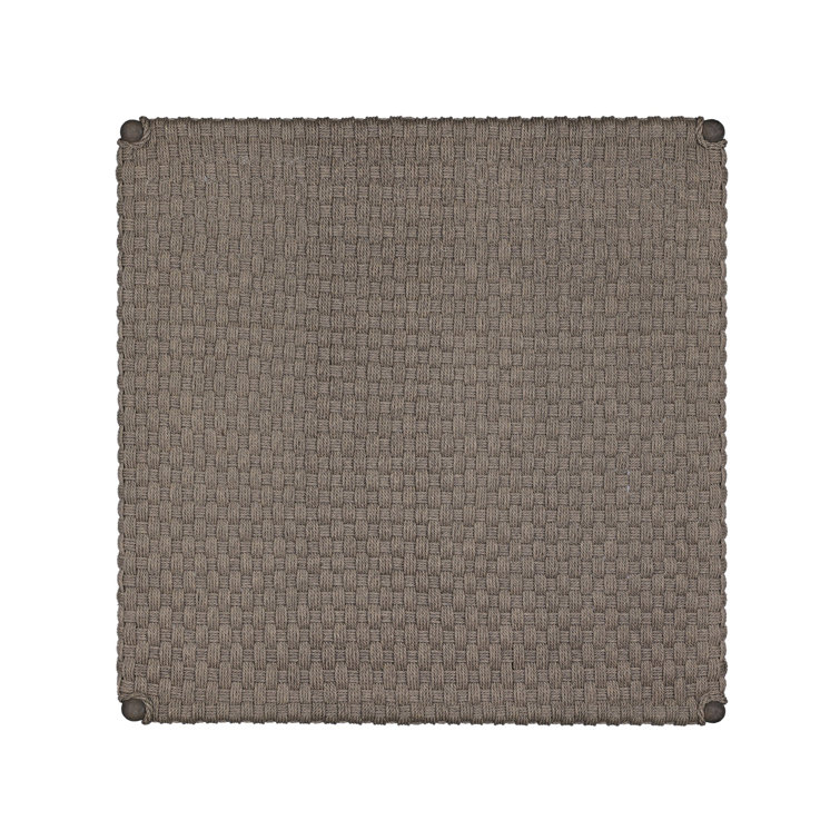 Savio Brown Woven Square Outdoor Coffee Table