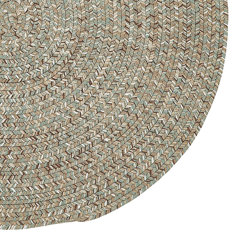 Sea Pottery Inspired Handmade Multicolor Synthetic Round Rug, 36"