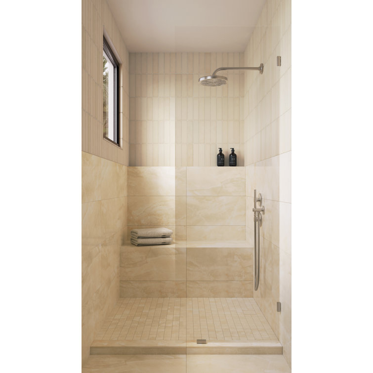 Gemma 12'' x 24'' Polished White Onyx Porcelain Tile