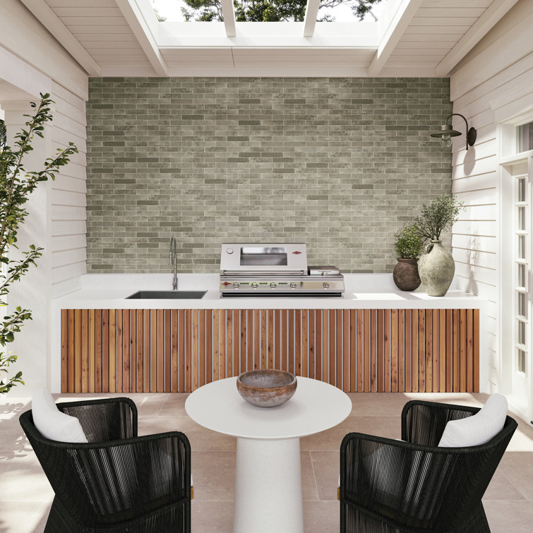 Montana Matte Gray Porcelain Brick Look Wall & Floor Tile
