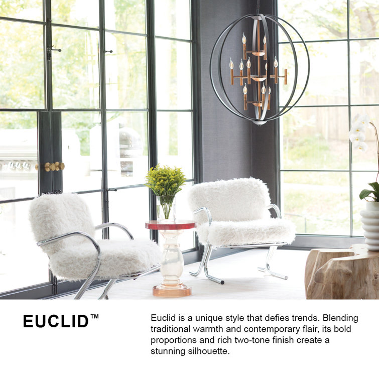 Euclid 41" Spanish Bronze 12-Light Chandelier